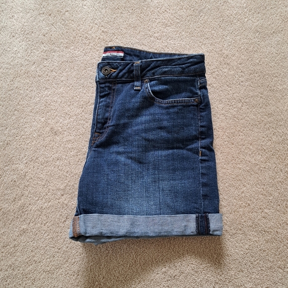 Tommy Hilfiger Denim Shorts Women's Size 6 Blue Stretch Jean Shorts - Picture 13 of 13